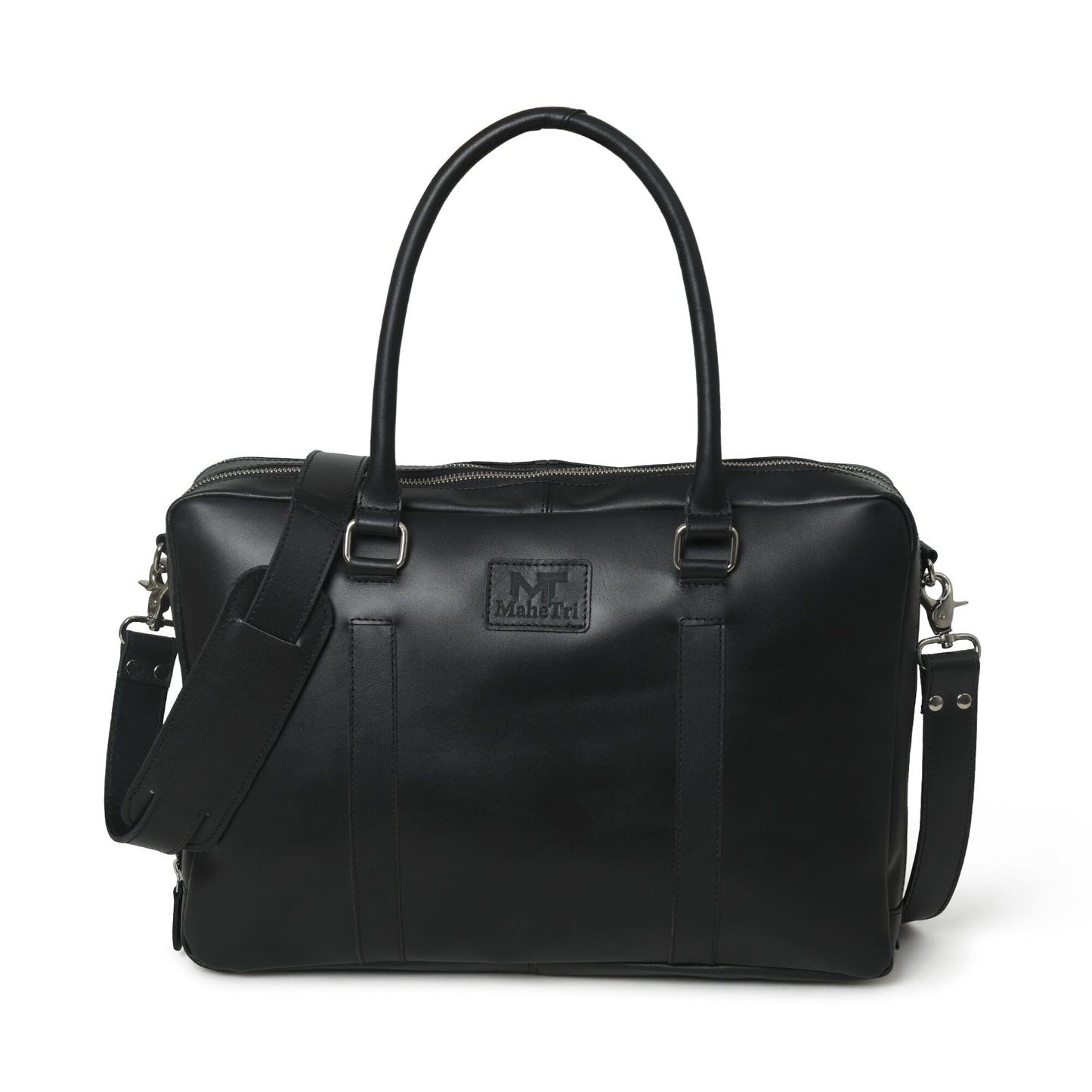 Dixon Black Buffalo Leather Laptop Briefcase - The Tool Store