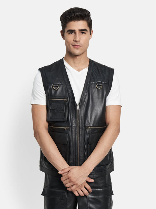 Lambskin Leather Vest - The Tool Store