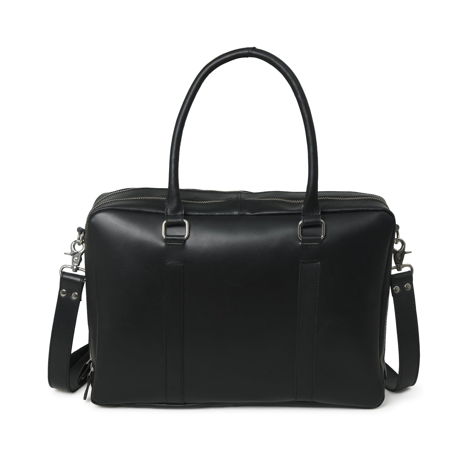 Dixon Black Buffalo Leather Laptop Briefcase - The Tool Store