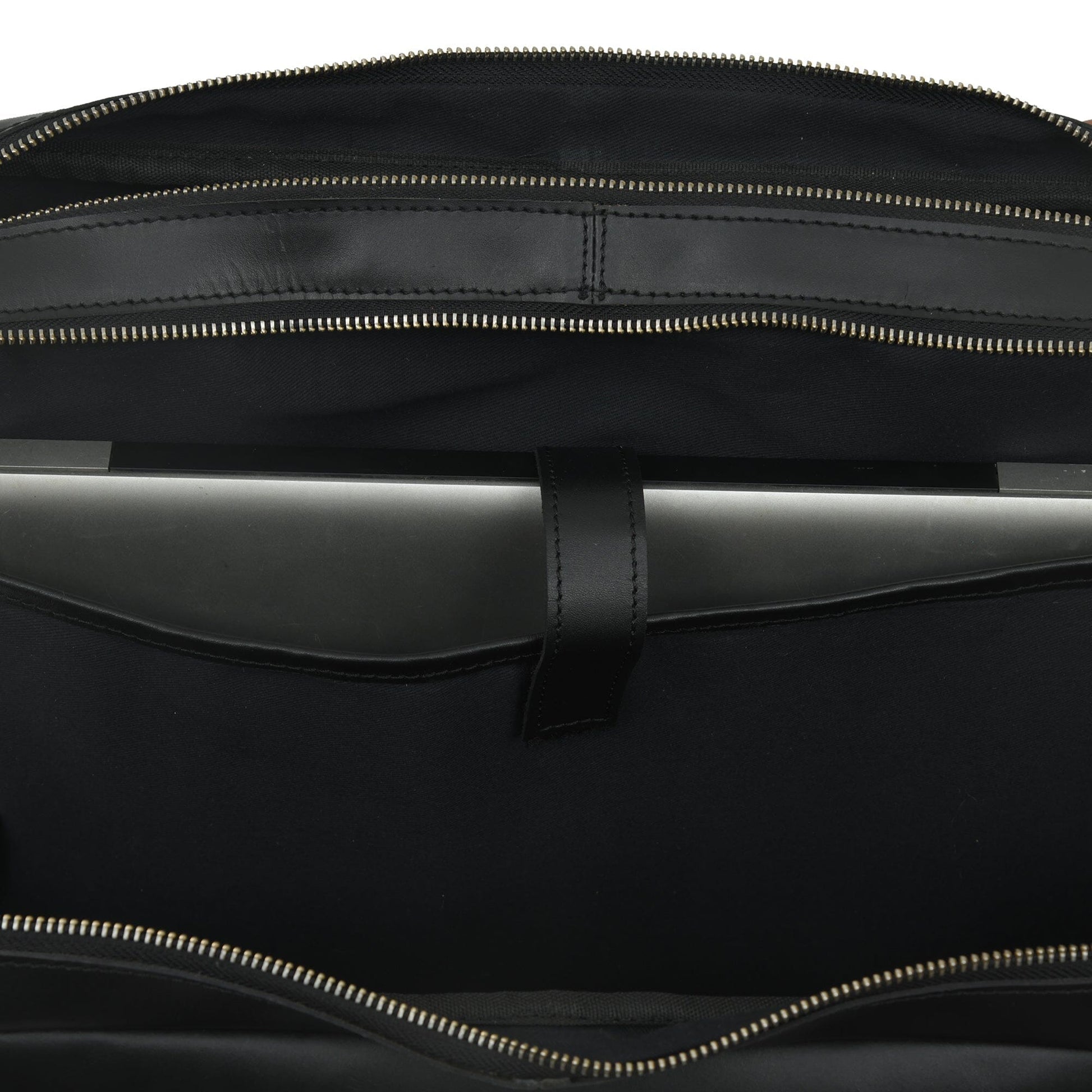 Dixon Black Buffalo Leather Laptop Briefcase - The Tool Store