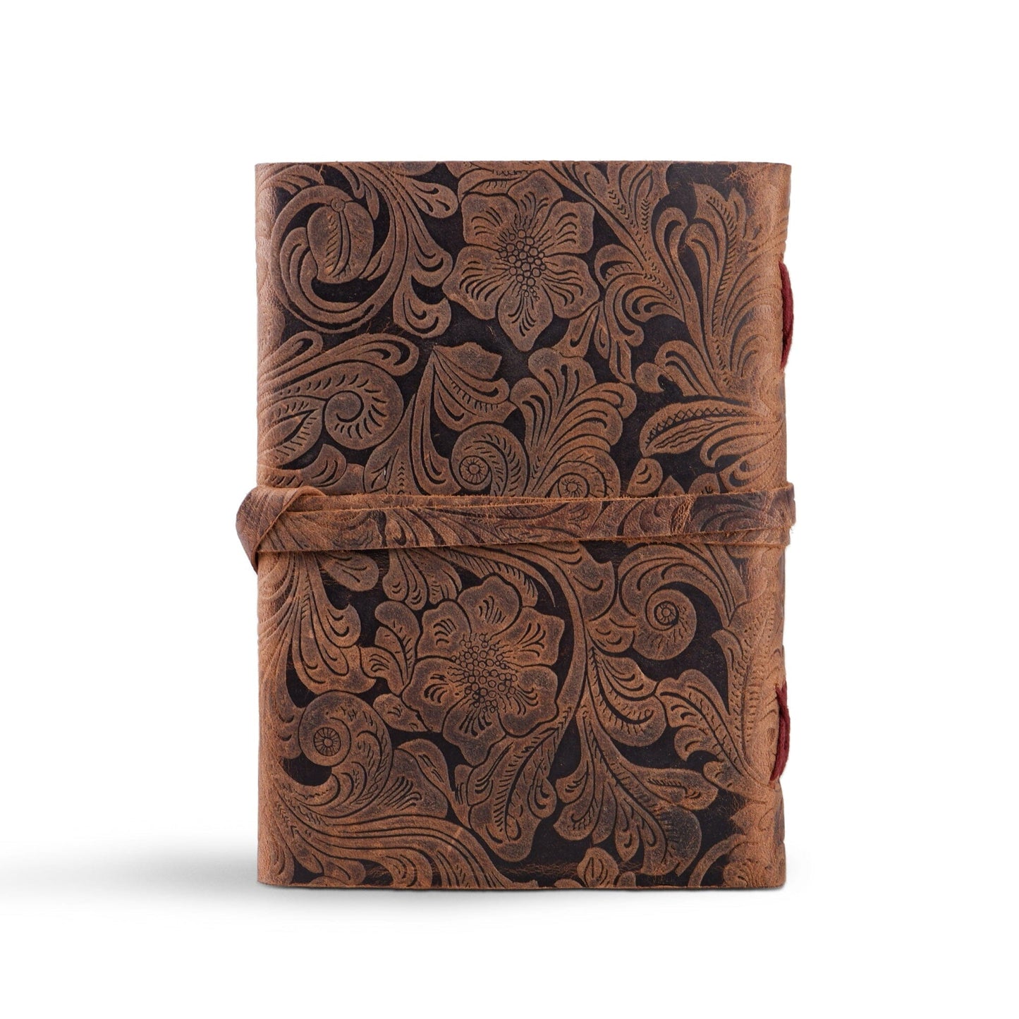 Floral Vintage Leather Journal - The Tool Store