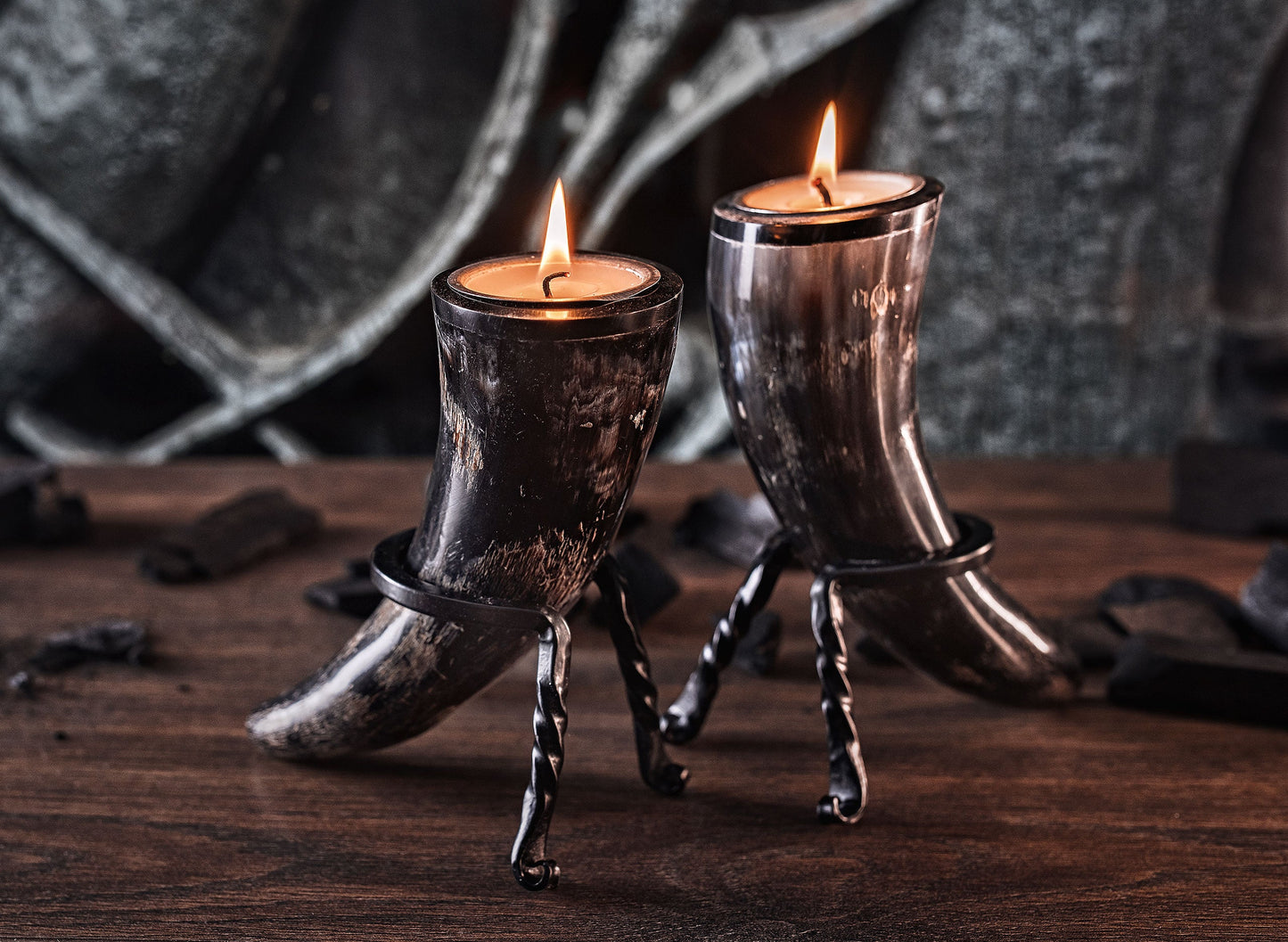 Tealight Candle Horn Set - The Tool Store