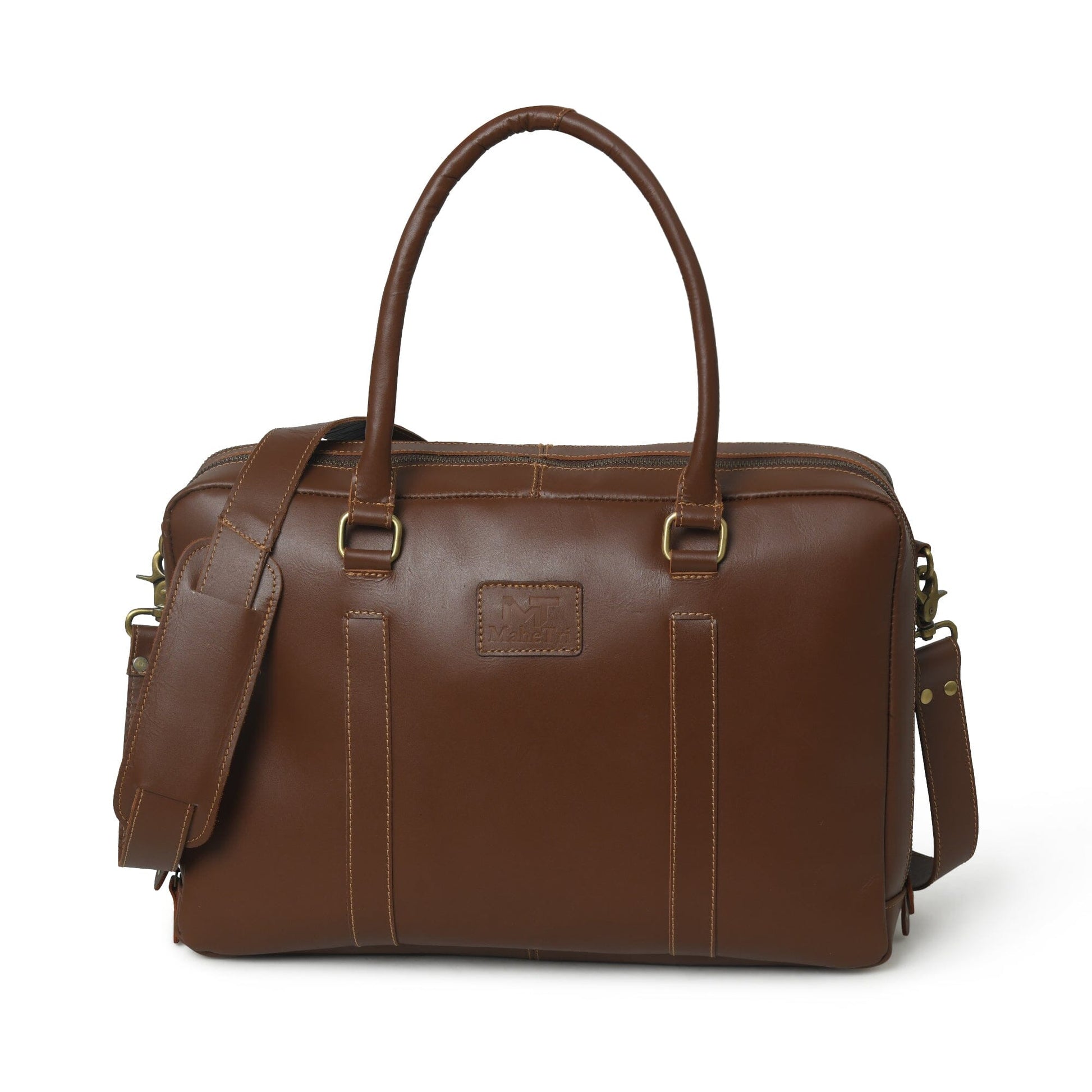 Dixon Brown Buffalo Leather Laptop Office Briefcase - The Tool Store