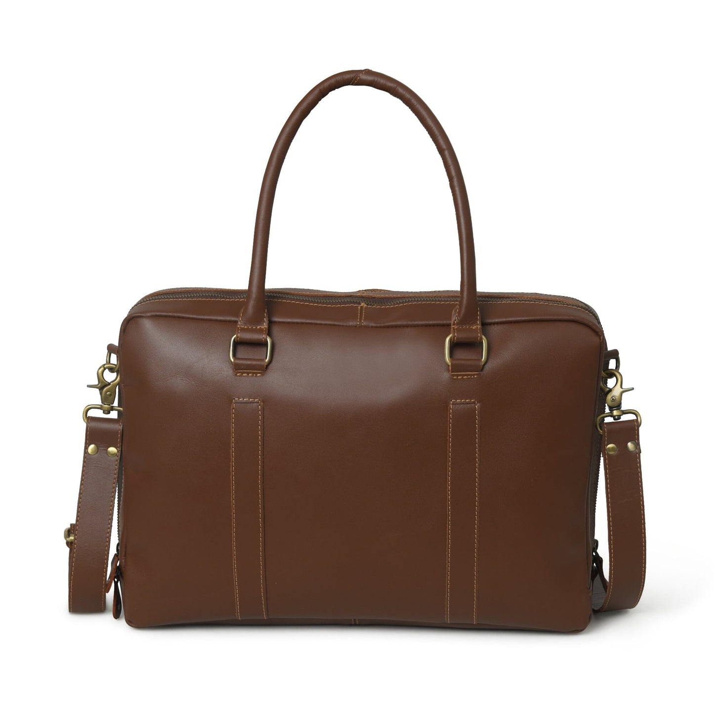 Dixon Brown Buffalo Leather Laptop Office Briefcase - The Tool Store