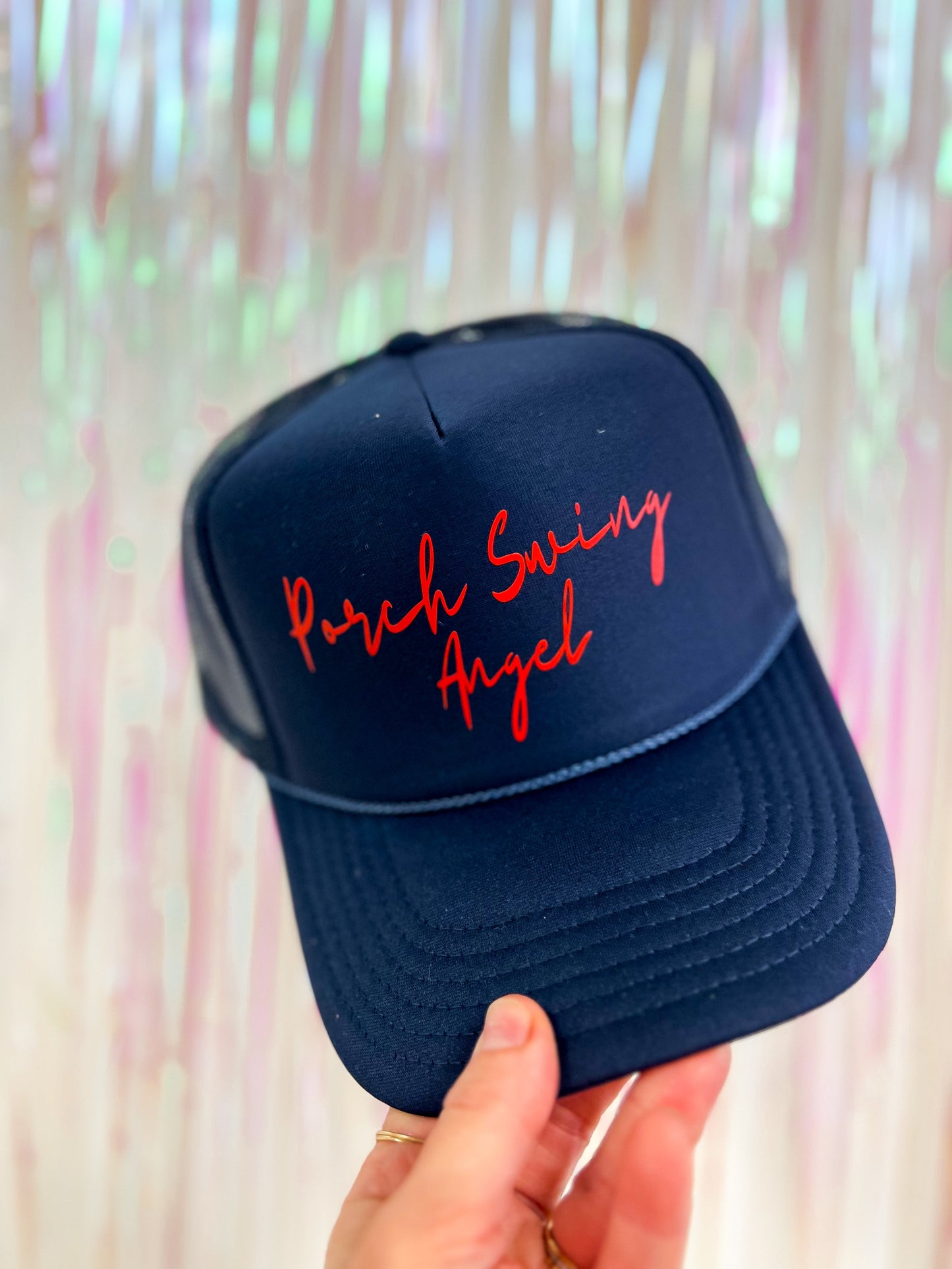 Porch Swing Angel Trucker Hat