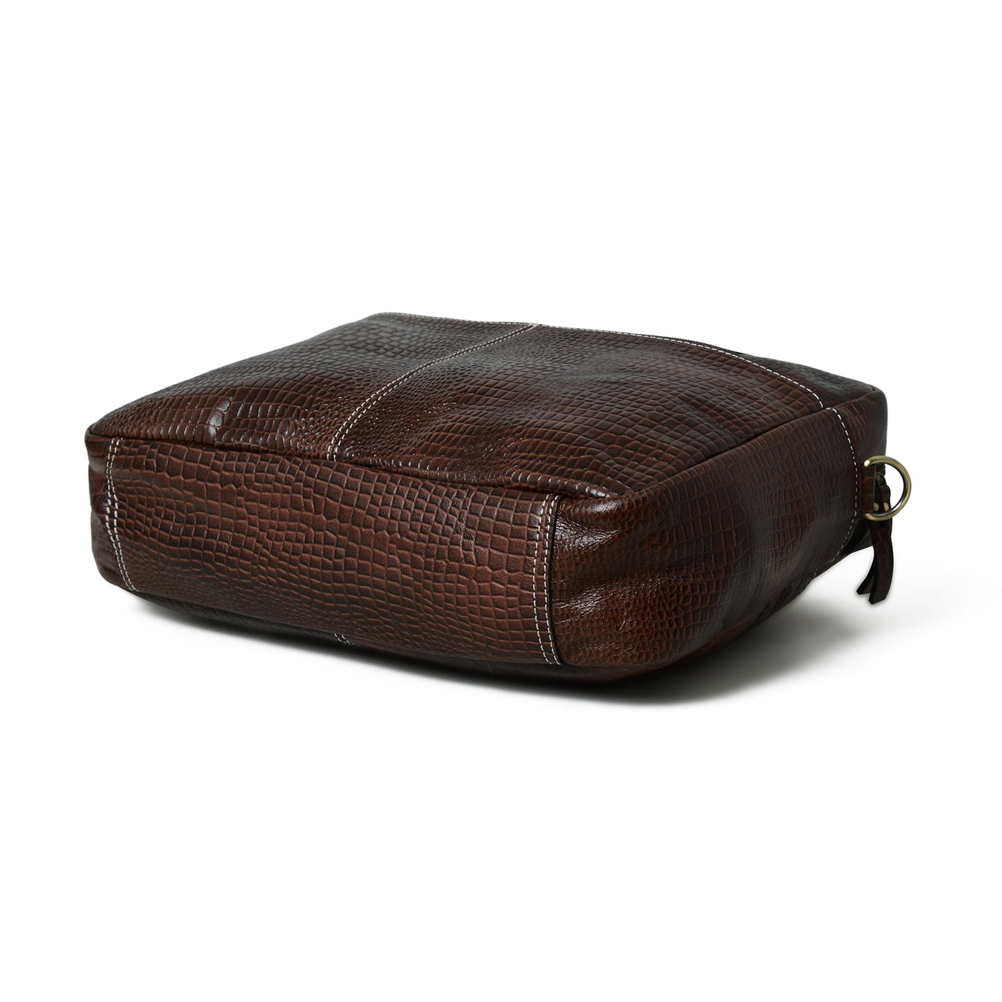 Laurent Leather Briefcase- Dark Brown - The Tool Store