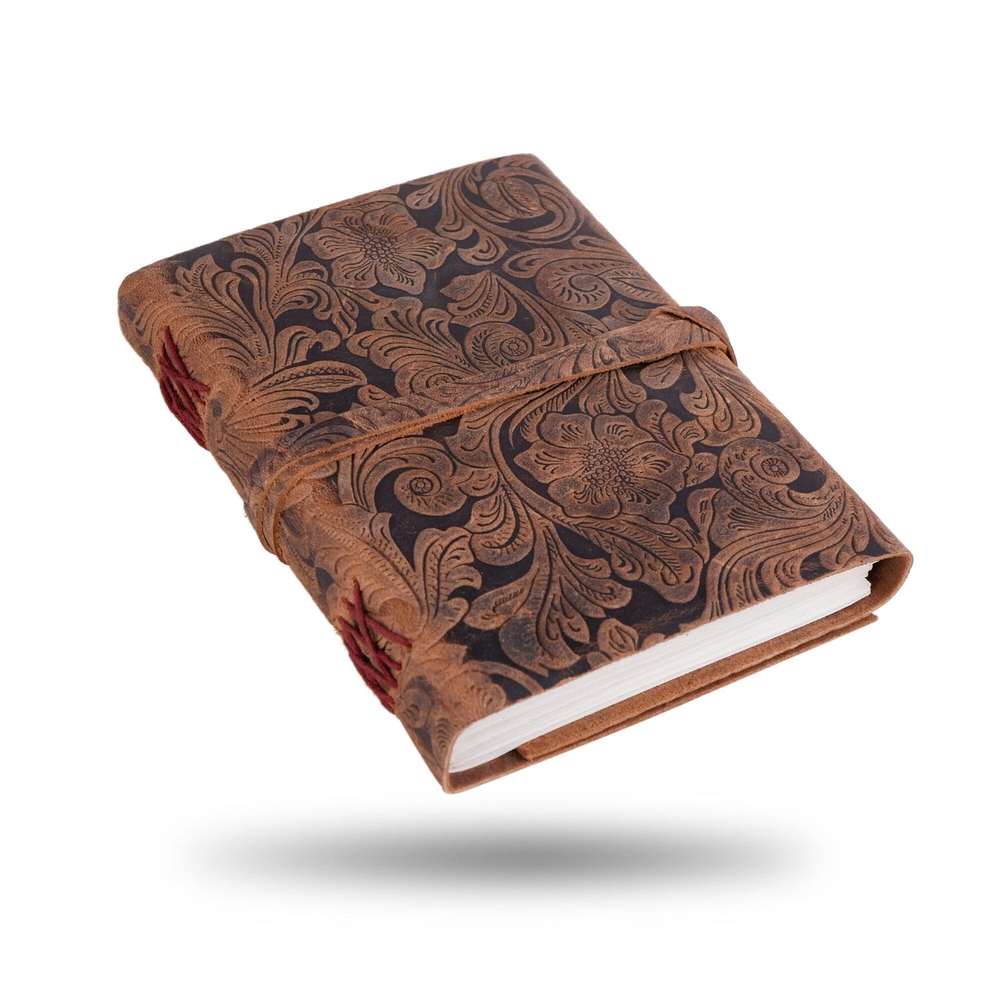 Floral Vintage Leather Journal - The Tool Store