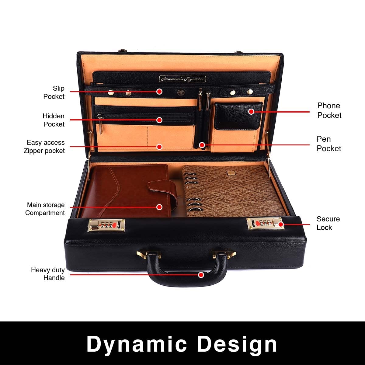 Black Office Suitcase Briefcase - The Tool Store