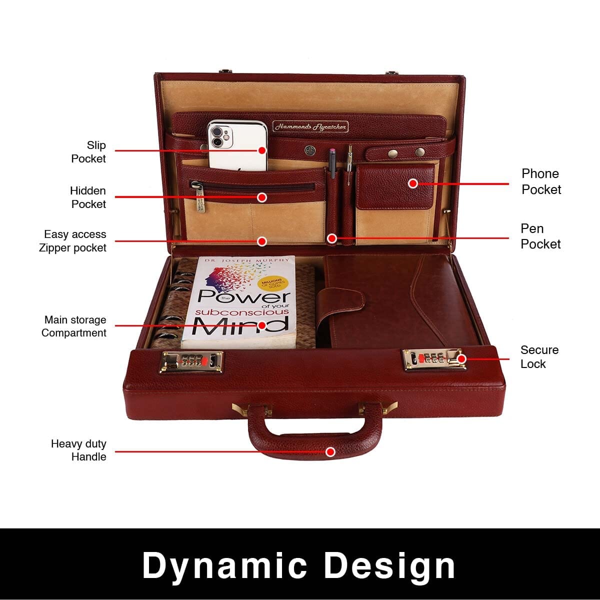 Rich Brown Office Suitcase - The Tool Store