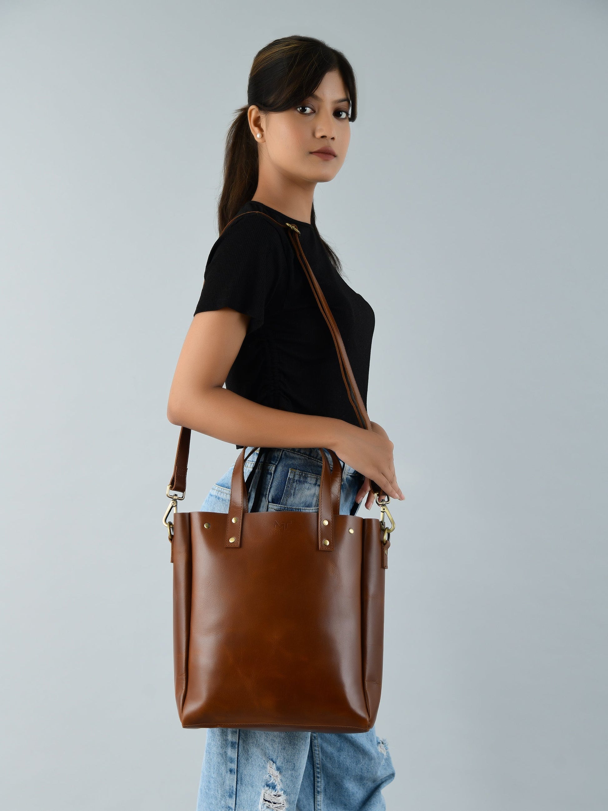 Executive Elegance Crossbody Tote - The Tool Store