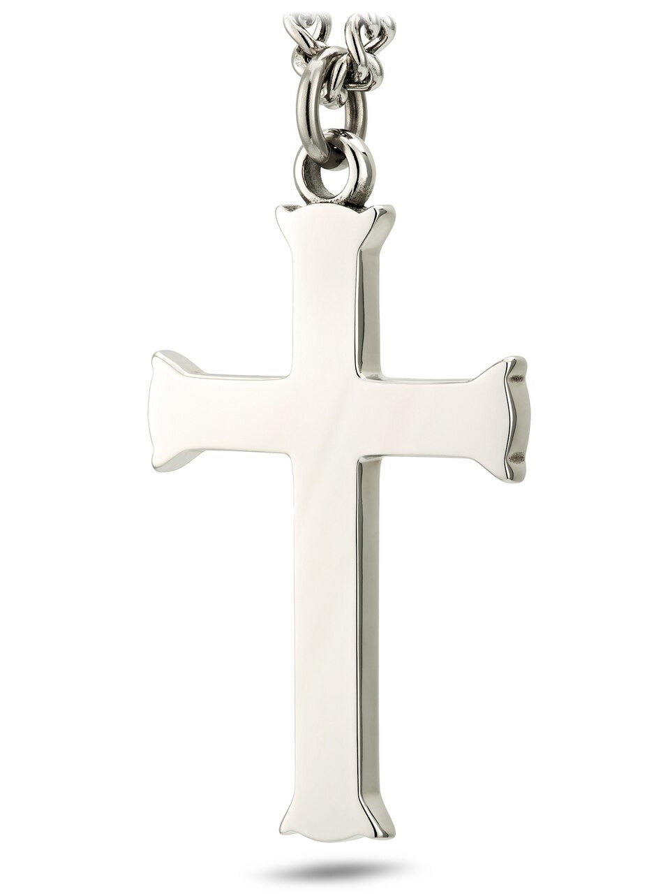 Shields of Strength Men's Stainless Steel Flare Cross Necklace - The Tool Store