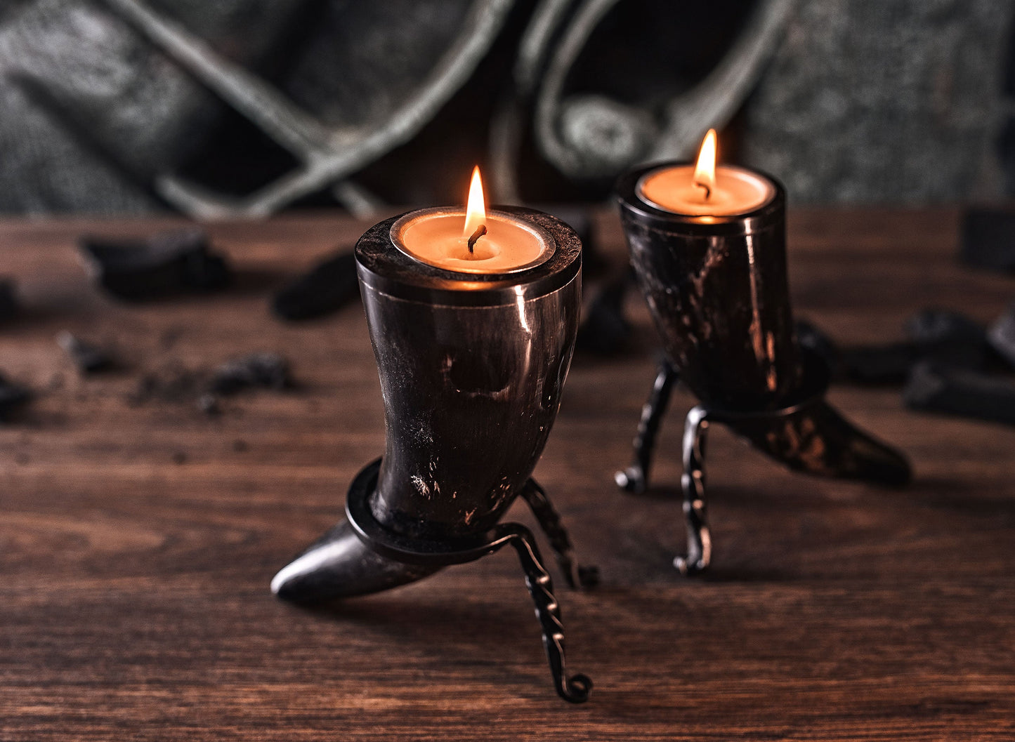 Tealight Candle Horn Set - The Tool Store