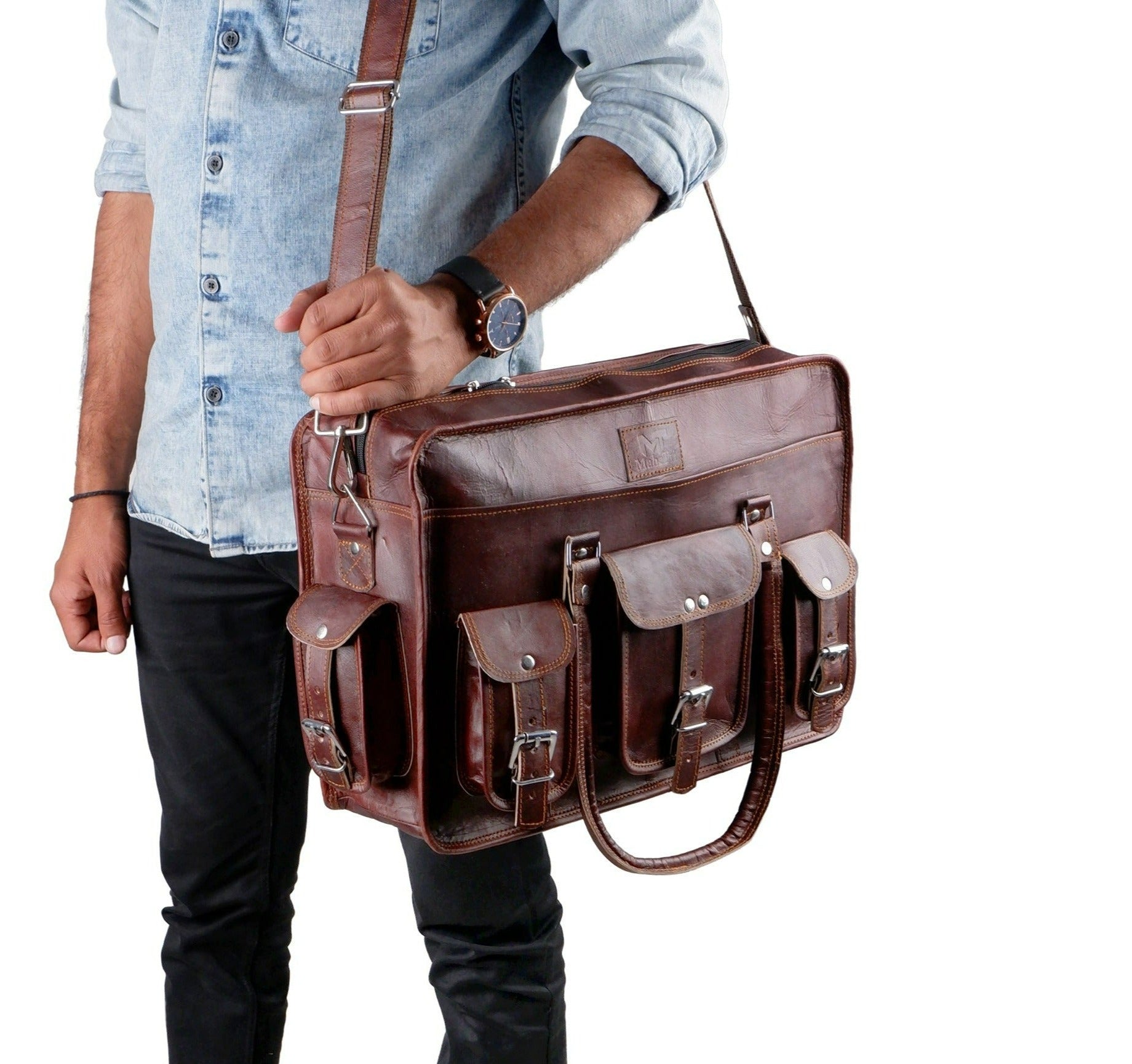 Morgan Leather Briefcase - The Tool Store