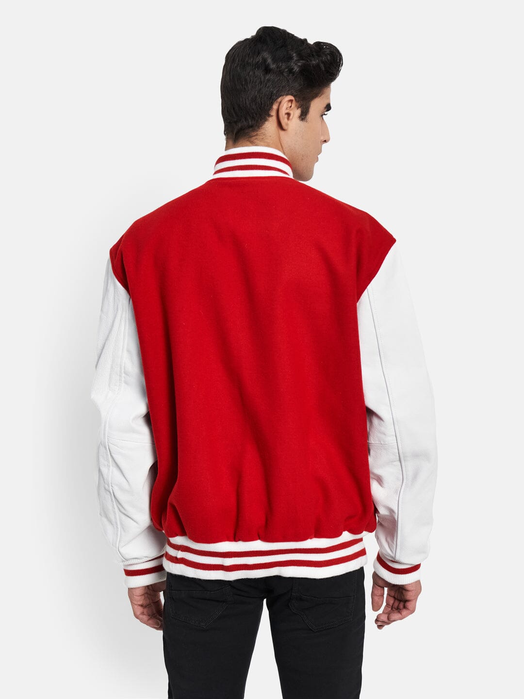 Red Varsity Bomber Jacket - The Tool Store