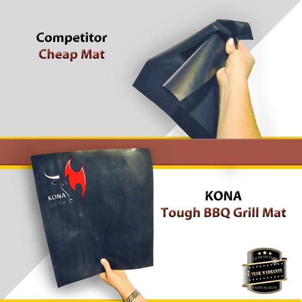 Kona Extra Large BBQ Grill Mat, Griddle Mat and Non-Stick Oven Liner 25"x17" - The Tool Store