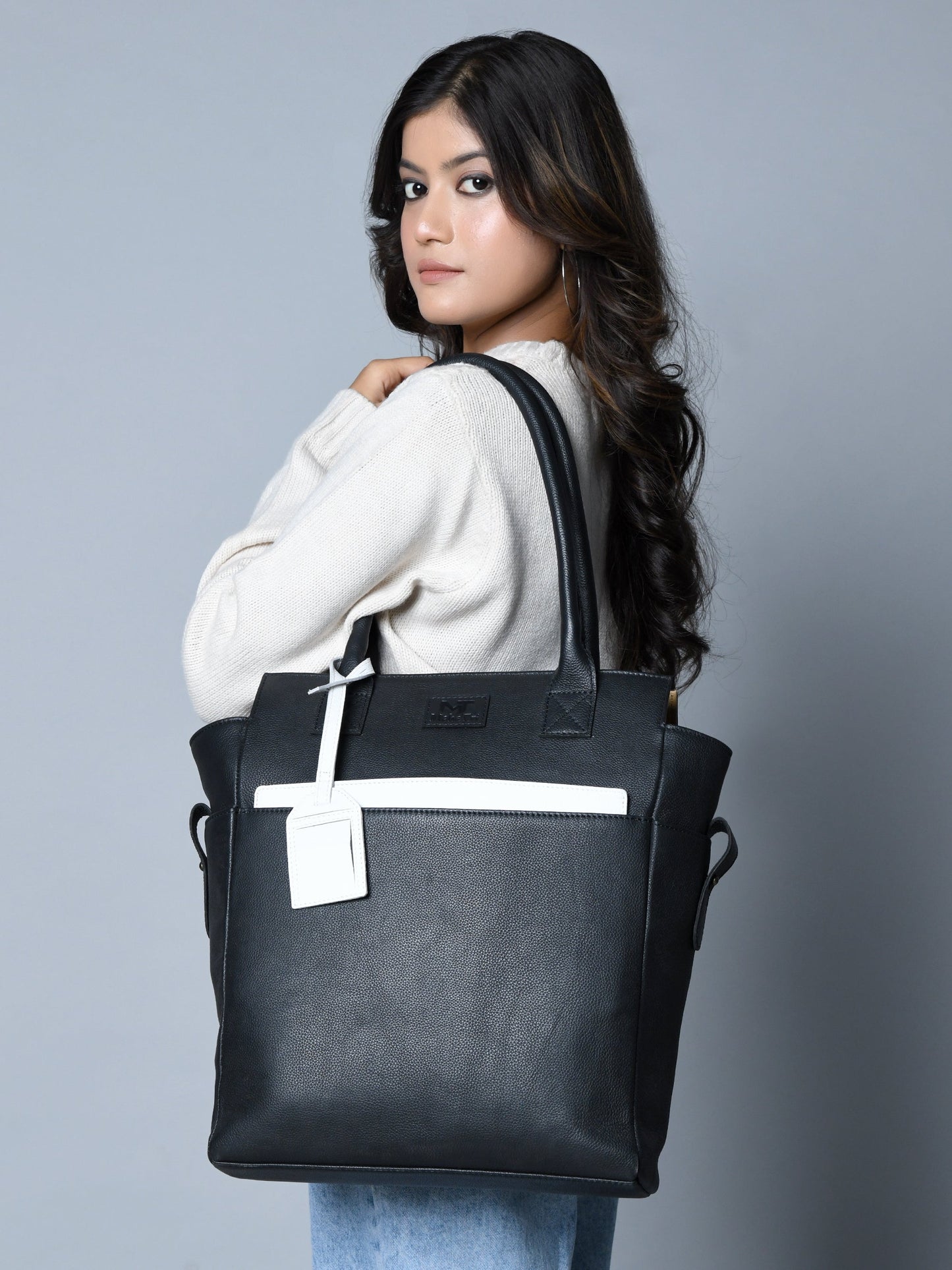 Midnight Elegance Noir Shopper Tote - The Tool Store