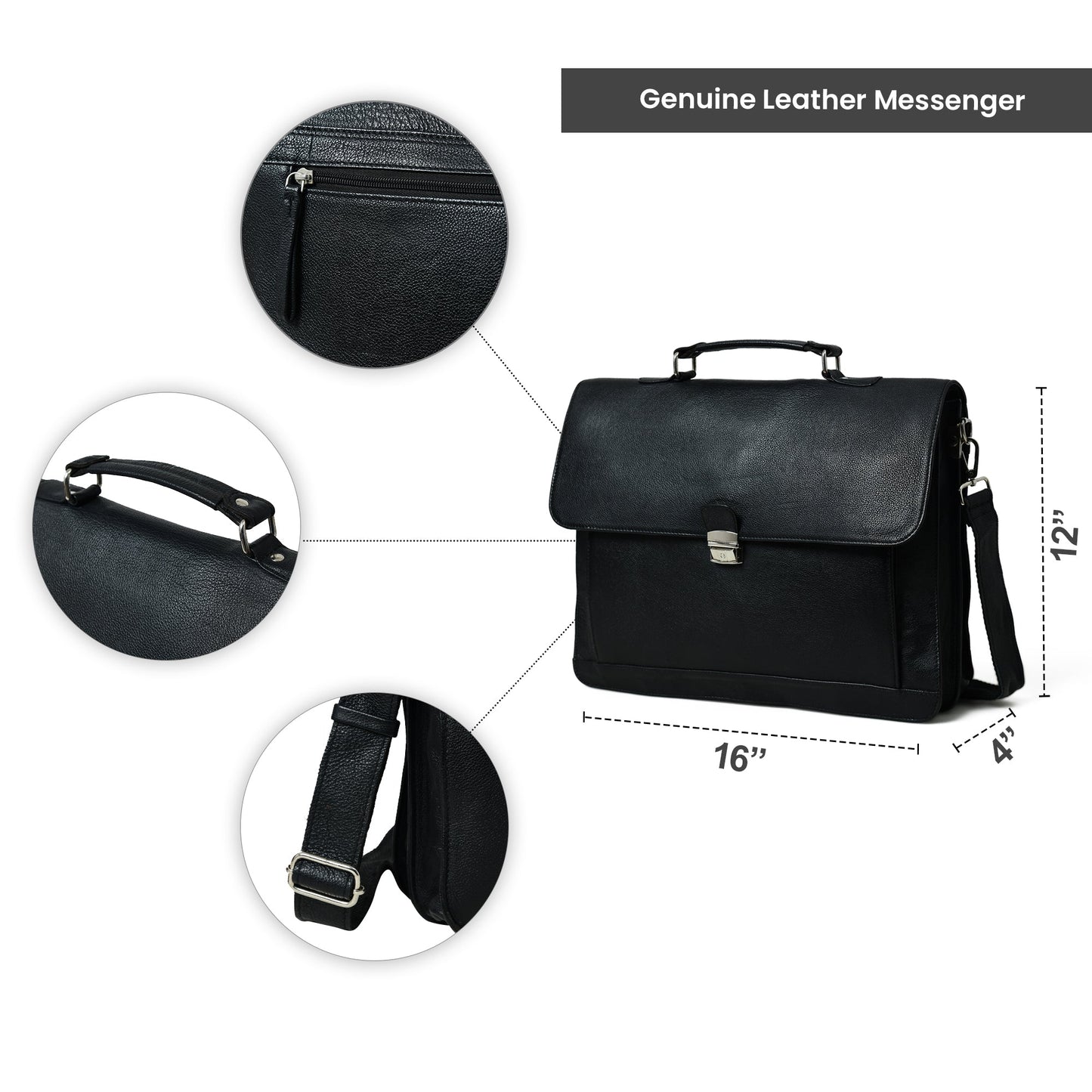 Business Attache Laptop Bag - Italian Finish - The Tool Store