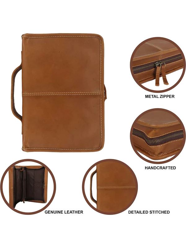 Classic Bible Leather Cover - Tan - The Tool Store