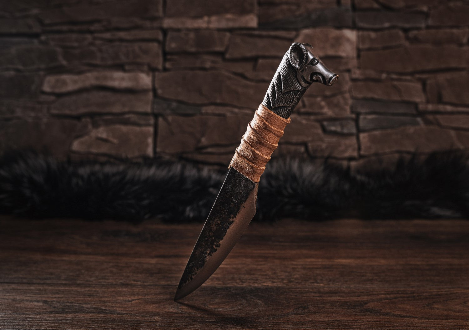 Boar's Head Knife - 5.5" Blade (12 cm) - The Tool Store