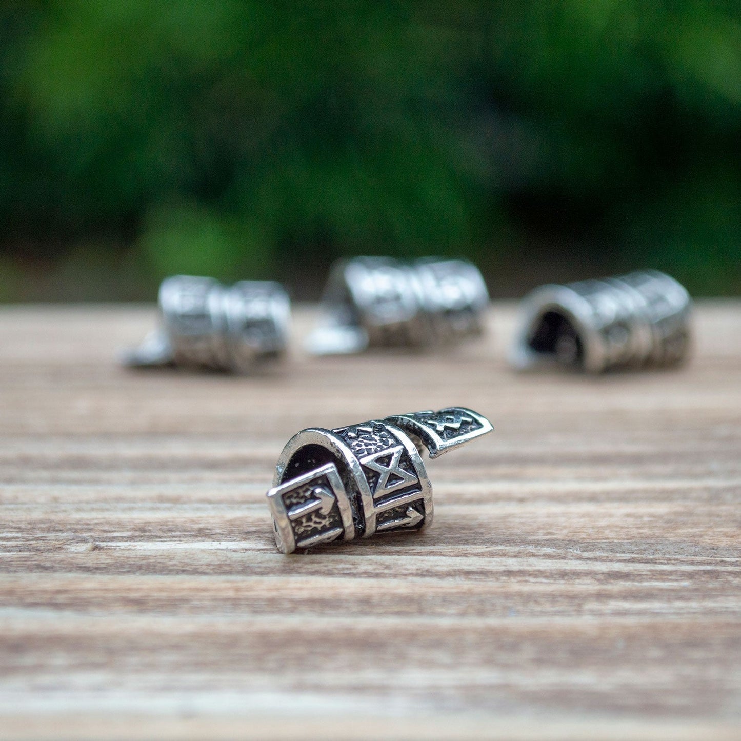 Rune Beard Rings - (Silver - 4) - The Tool Store