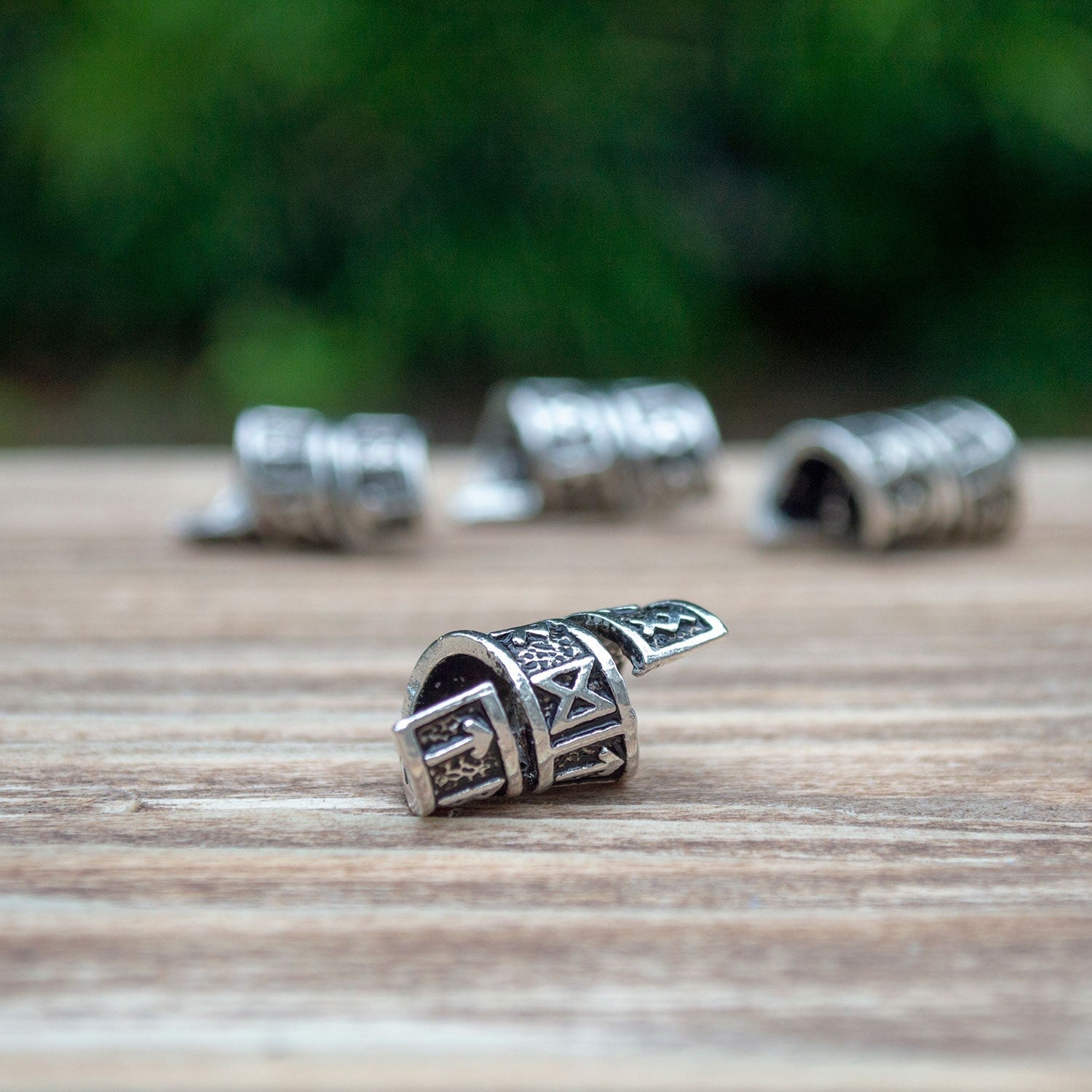 Rune Beard Rings - (Silver - 4) - The Tool Store