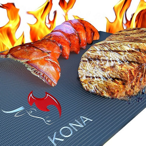 KONA Best BBQ Grill Mats - Heavy Duty 600 Degree Non-Stick Grilling Mats - 7 Year Guarantee (Set of 2) - The Tool Store
