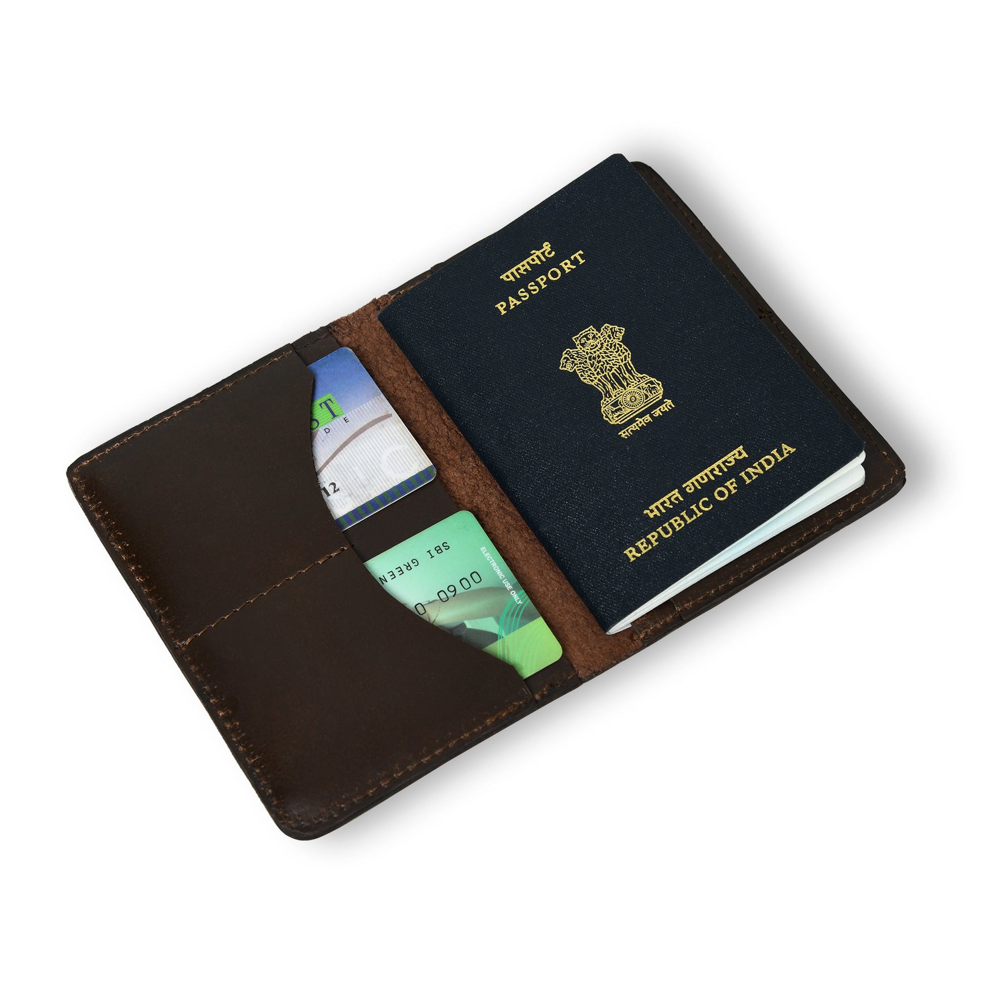 PassportPlus Leather Cover- Dark brown - The Tool Store