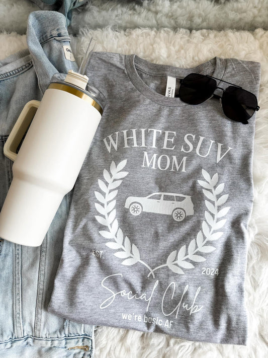 White SVU Mom Tee