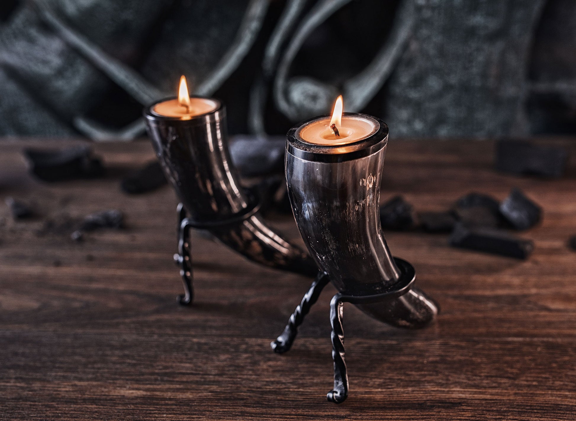 Tealight Candle Horn Set - The Tool Store