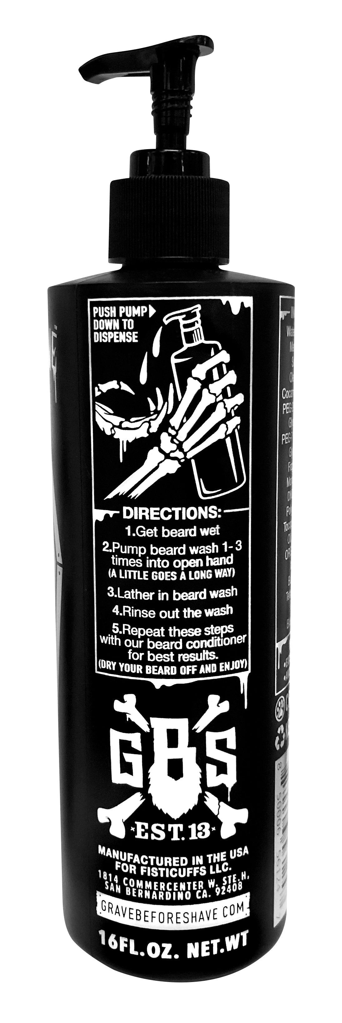 GRAVE BEFORE SHAVE™  BEARD WASH SHAMPOO 16oz. Pump-top - The Tool Store