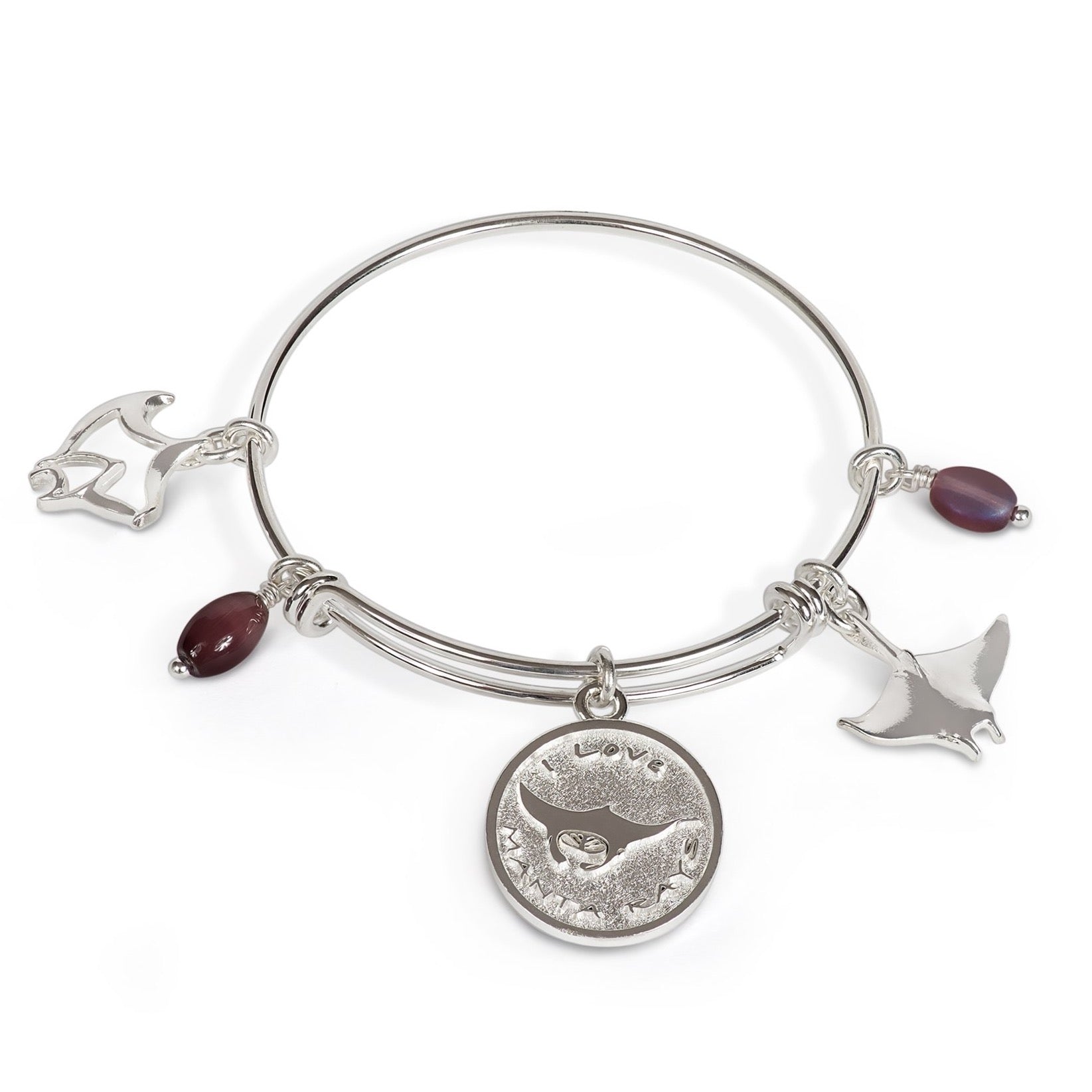 Stingray Bracelet, Manta Ray Bangle Bracelet, Stingray Charm Bracelet, Adjustable Bracelet for Women, Expandable Bracelet with Stingray - The Tool Store