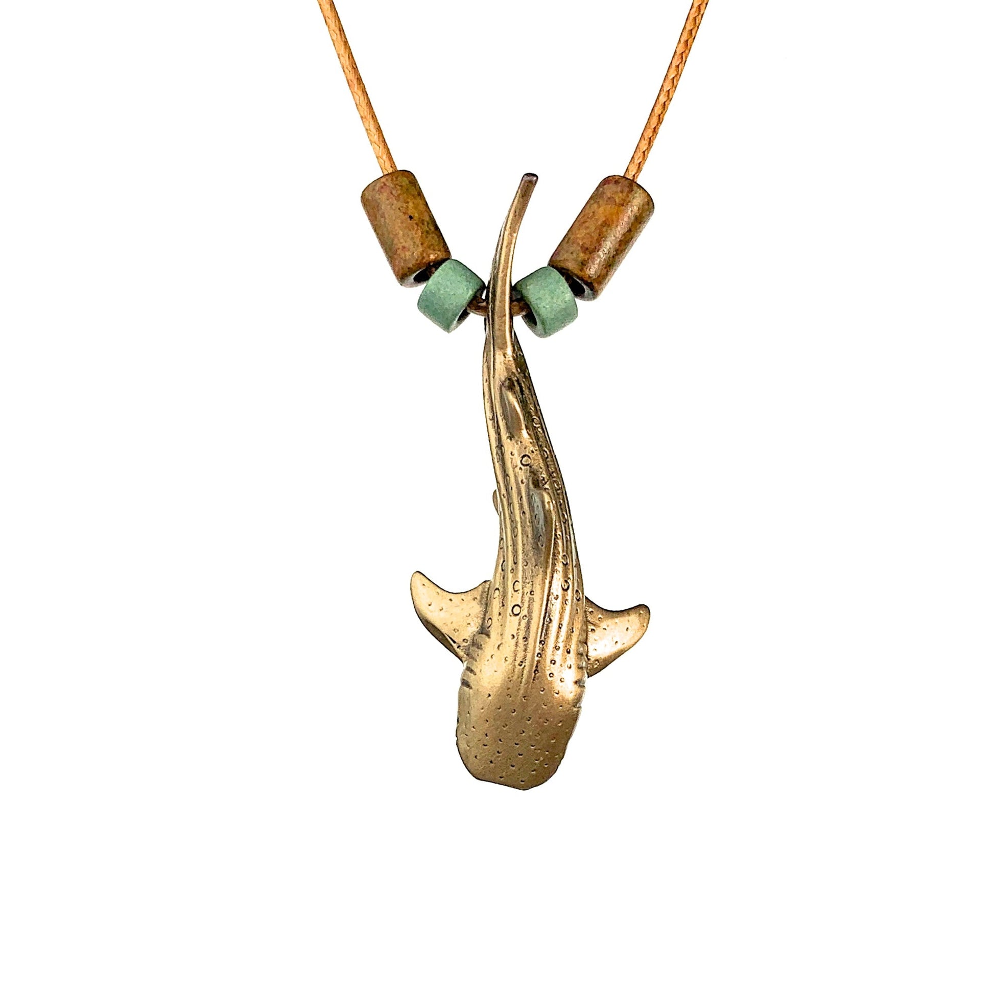 Whale Shark Necklace for Men and Women- Bronze Whale Shark Pendant for Men and Women, Shark Jewelry, Gifts for Shark Lovers, Sea Life Jewelry - The Tool Store