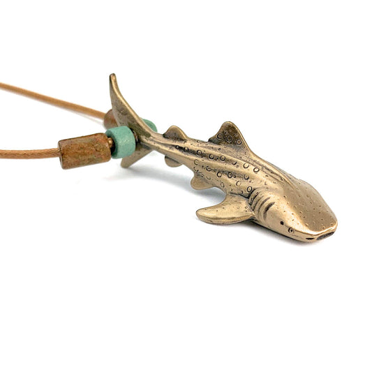 Whale Shark Necklace for Men and Women- Bronze Whale Shark Pendant for Men and Women, Shark Jewelry, Gifts for Shark Lovers, Sea Life Jewelry - The Tool Store