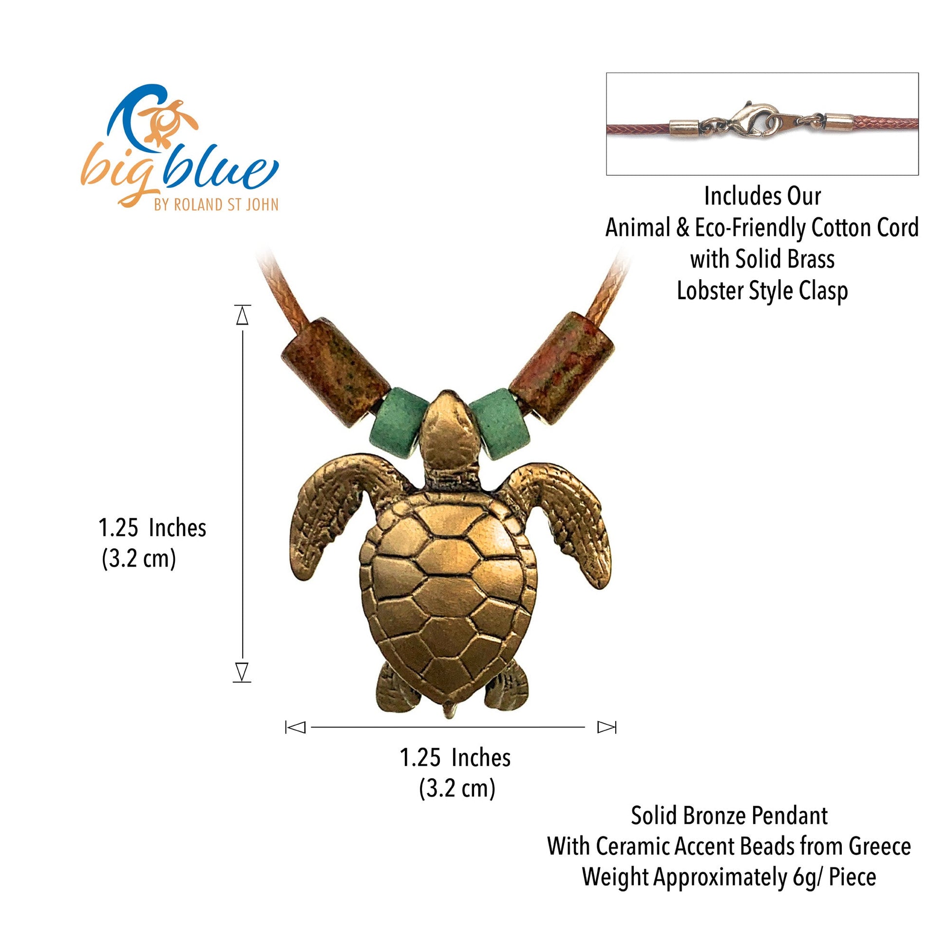 Sea Turtle Necklace Bronze Pendant- Sea Turtle Gifts for Women, Turtle Necklaces, Unique Gift for Turtle Lover, Sea Life Jewelry, Beachy Jewelry - The Tool Store