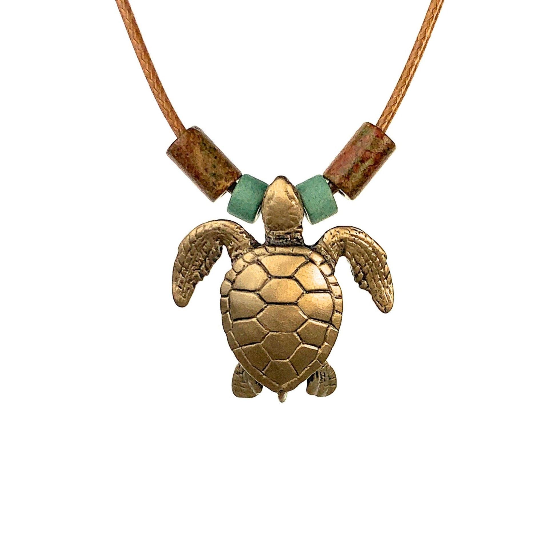 Sea Turtle Necklace Bronze Pendant- Sea Turtle Gifts for Women, Turtle Necklaces, Unique Gift for Turtle Lover, Sea Life Jewelry, Beachy Jewelry - The Tool Store