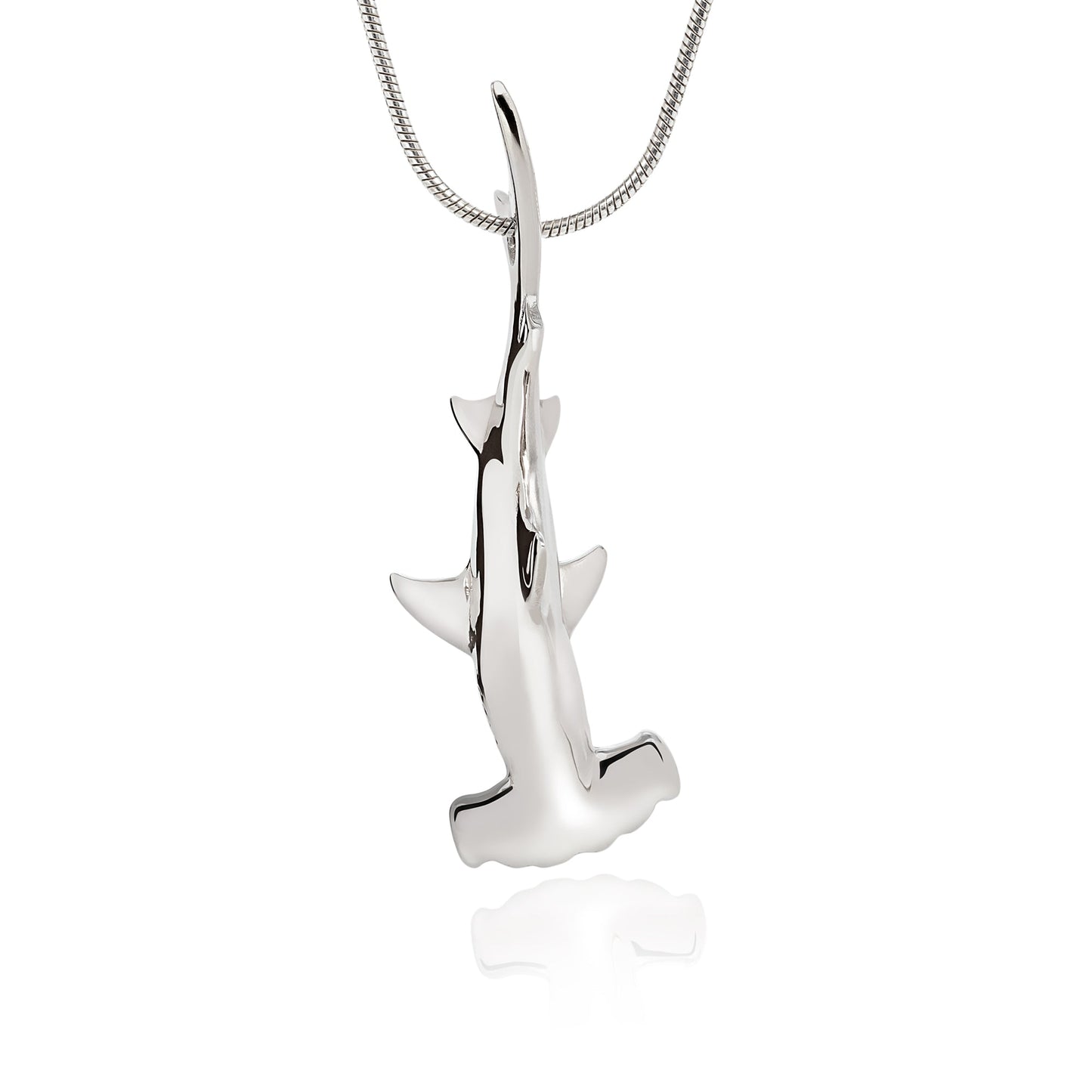 Shark Necklace for Men and Women- Sterling Silver Shark Pendant, Shark Jewelry, Gifts for Shark Lovers, Scuba Diving Gifts, Hammerhead Shark - The Tool Store