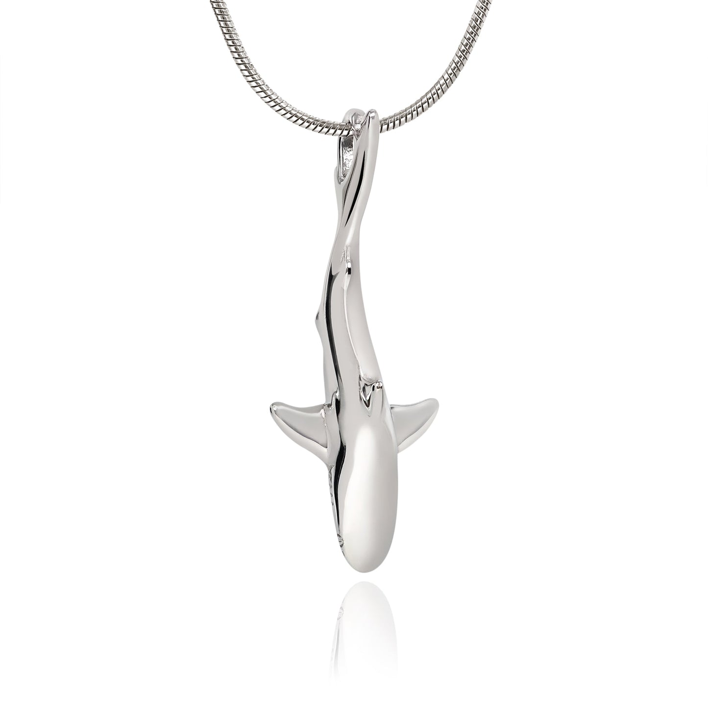 Reef Shark Necklace for Men and Women- Grey Reef Shark Charm Pendant, Gifts for Shark Lovers, Realistic Grey Reef Shark Charm, Sea Life Jewelry - The Tool Store