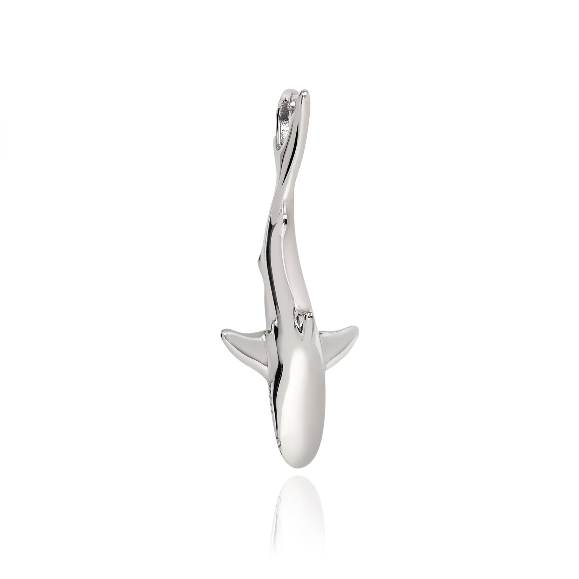 Reef Shark Necklace for Men and Women- Grey Reef Shark Charm Pendant, Gifts for Shark Lovers, Realistic Grey Reef Shark Charm, Sea Life Jewelry - The Tool Store