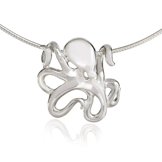 Octopus Necklaces for Women Sterling Silver- Octopus Jewelry, Octopus Pendant, Sea Life Jewelry, Octopus Gifts - The Tool Store