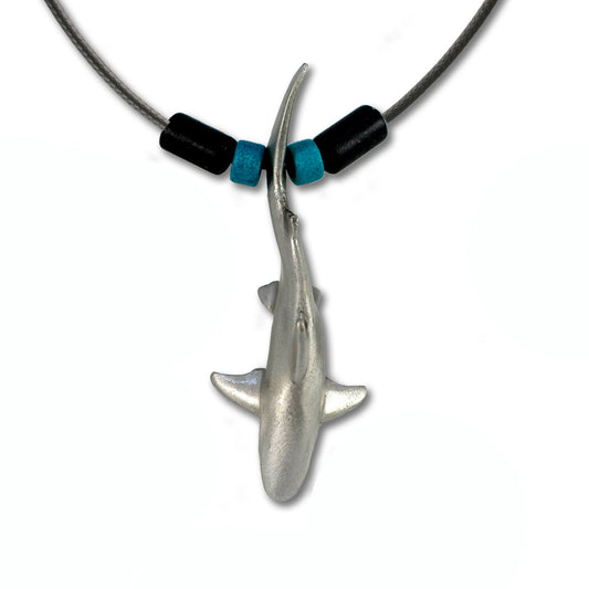 Shark Necklace for Men and Women- Reef Shark Necklace for Women, Gifts for Shark Lovers, Shark Jewelry, Reef Shark Pendant, Gifts for Scuba Divers - The Tool Store