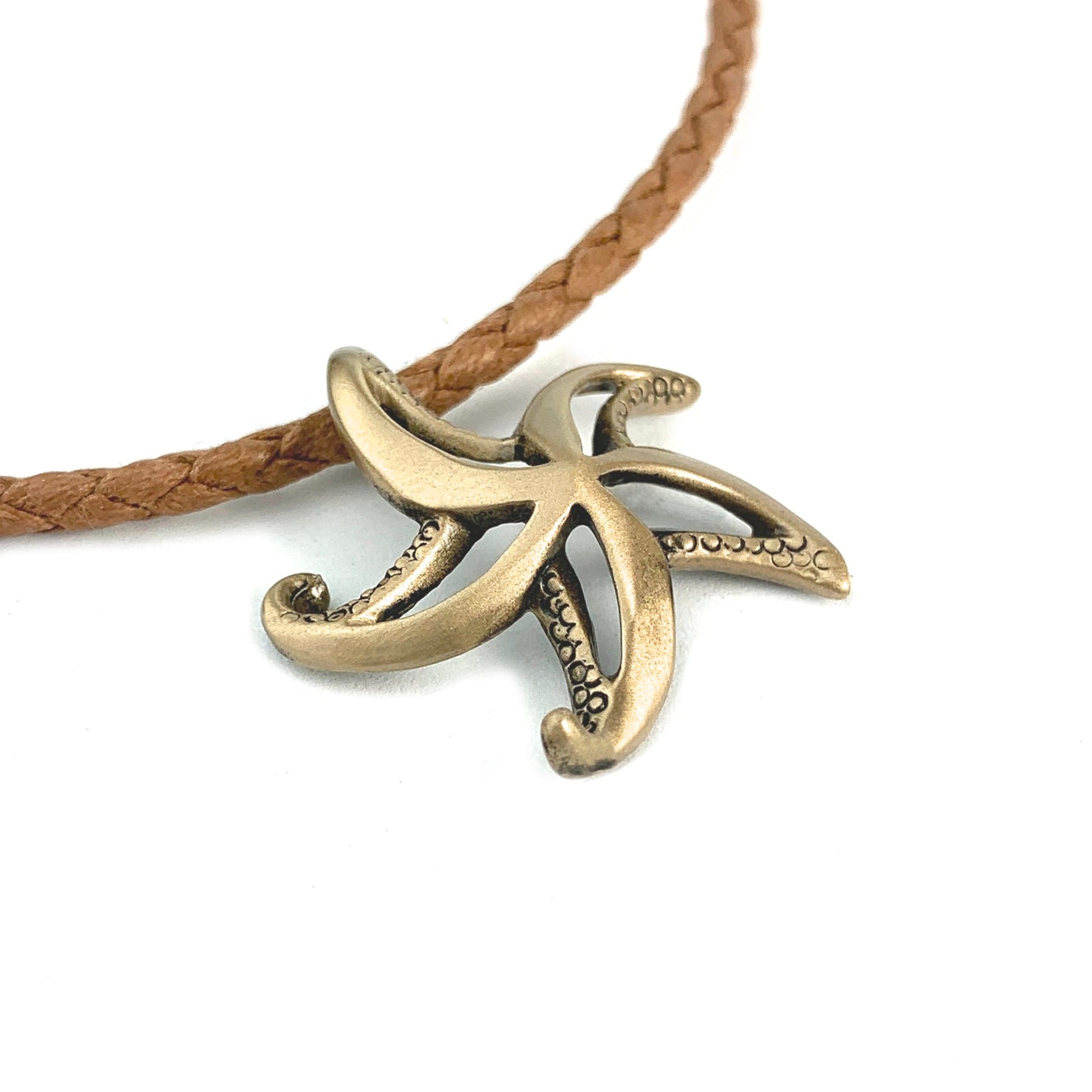 Starfish Necklace for Women Bronze- Sea Star Pendant, Starfish Necklace Charms, Beachy Necklaces, Sea Life Necklace, Starfish Gift - The Tool Store