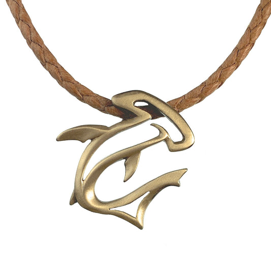 Shark Necklace for Men and Women- Bronze Hammerhead Shark Pendant for Men, Shark Jewelry for Women, Gifts for Shark Lovers, Scuba Diving Gifts - The Tool Store