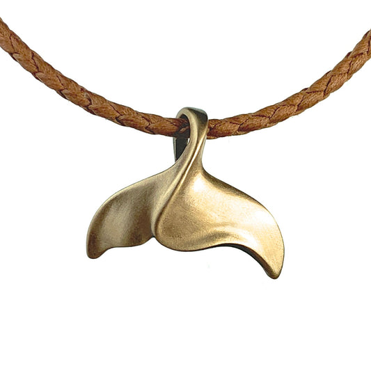 Whale Tail Necklace for Men and Women Bronze- Whale Tail Pendant, Whale Tail Jewelry, Whale Fluke Necklace, Whale Tail Pendant - The Tool Store