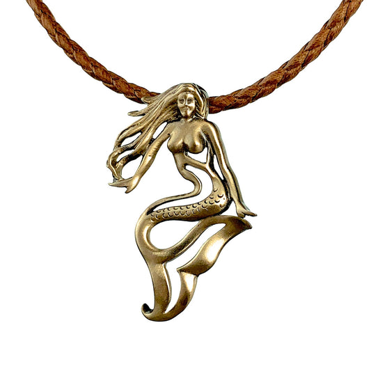 Mermaid Jewelry for Women Solid Bronze- Mermaid Necklaces for Women, Mermaid Gifts for Adults,Bronze Mermaid Necklace, Little Mermaid Gift Ideas - The Tool Store