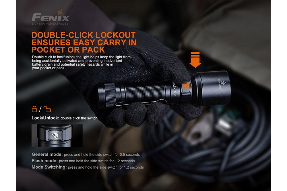 Fenix C7 High-performance Rechargeable LED Flashlight - 3000 Lumens - The Tool Store