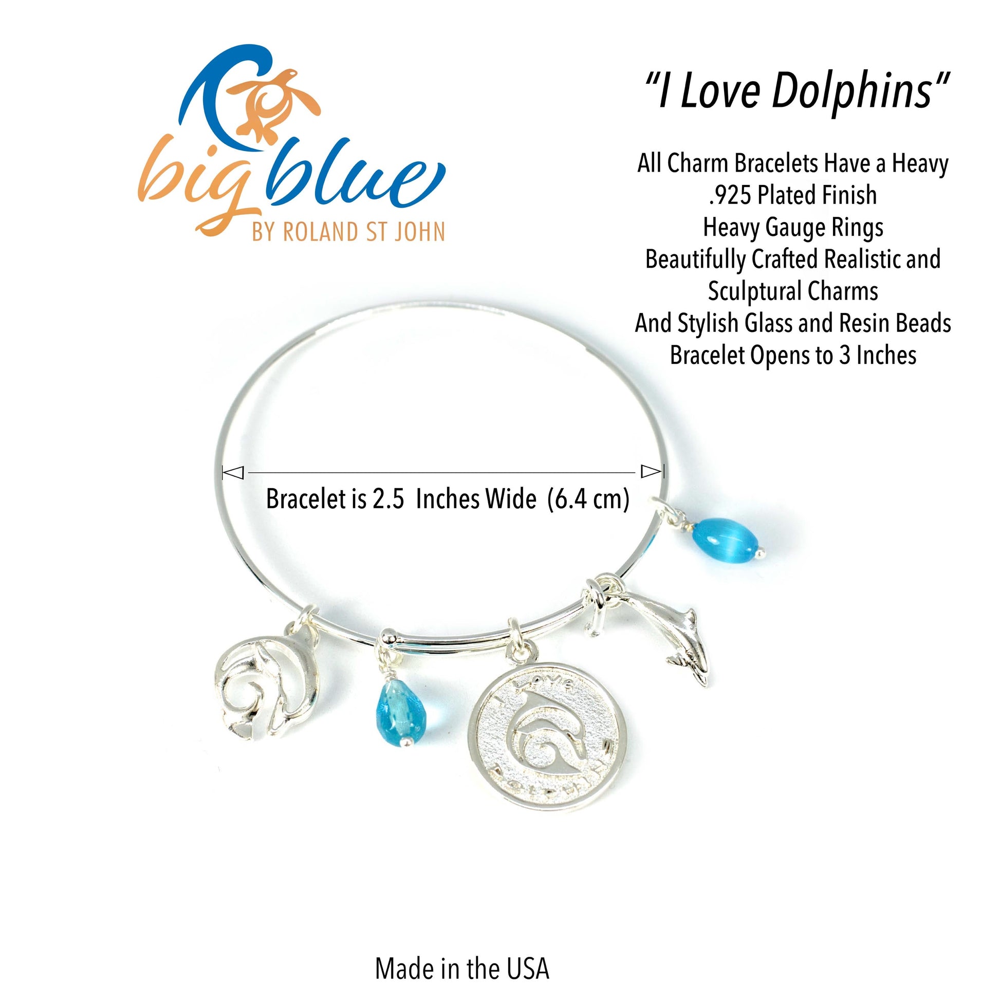 Dolphin Bracelet for Women, Dolphin Bangle Bracelet, Dolphin Charm Bracelet, Adjustable Dolphin Bracelet, Expandable Bracelet with Dolphin Charm - The Tool Store