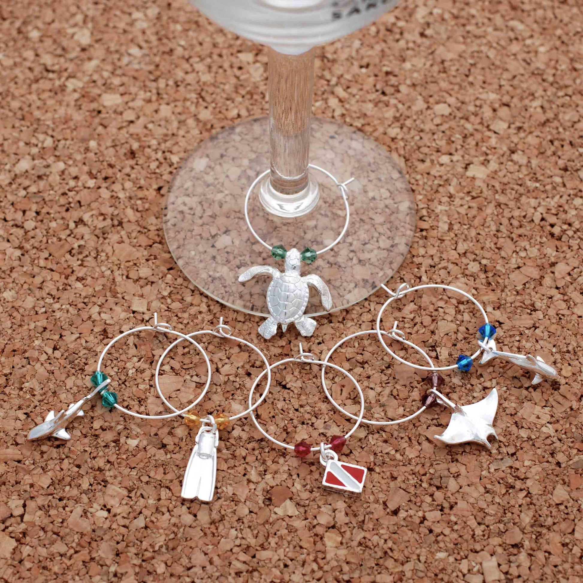 Wine Glass Charms, Sea Life Wine Charm Markers, Wine Tags for  Divers, Scuba Divers Wine Charm Gift Set - The Tool Store
