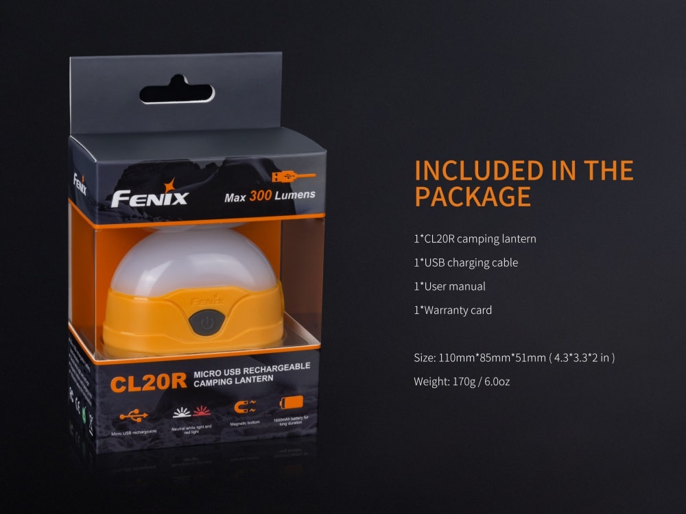 Fenix CL20R LED Rechargeable Camping Lantern - The Tool Store