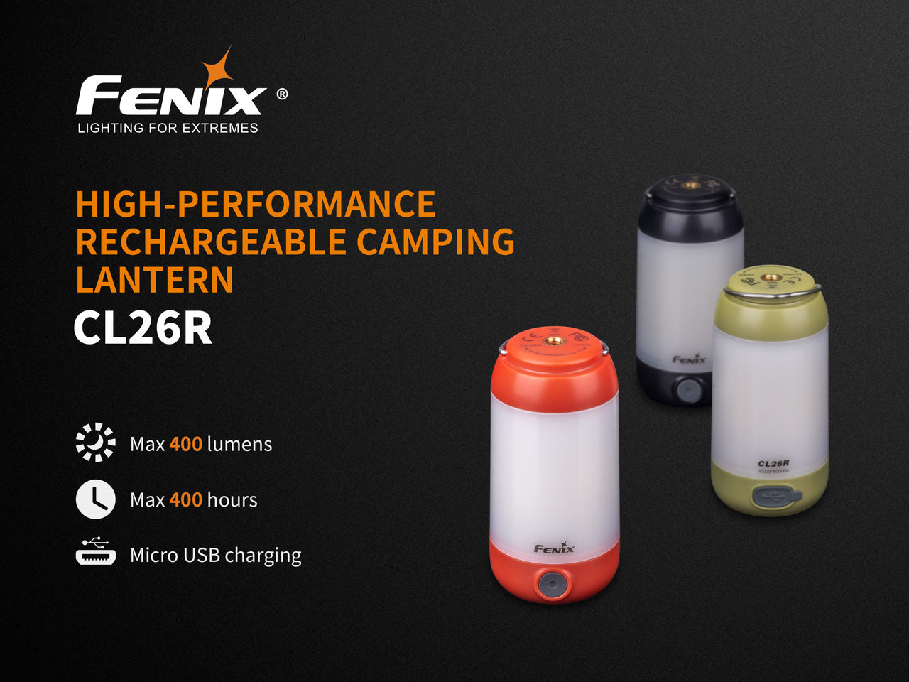 Fenix CL26R High Performance LED Rechargeable Camping Lantern - The Tool Store