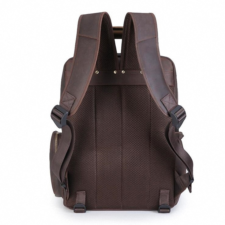 The Gaetano | Large Leather Backpack Camera Bag with Tripod Holder - The Tool Store